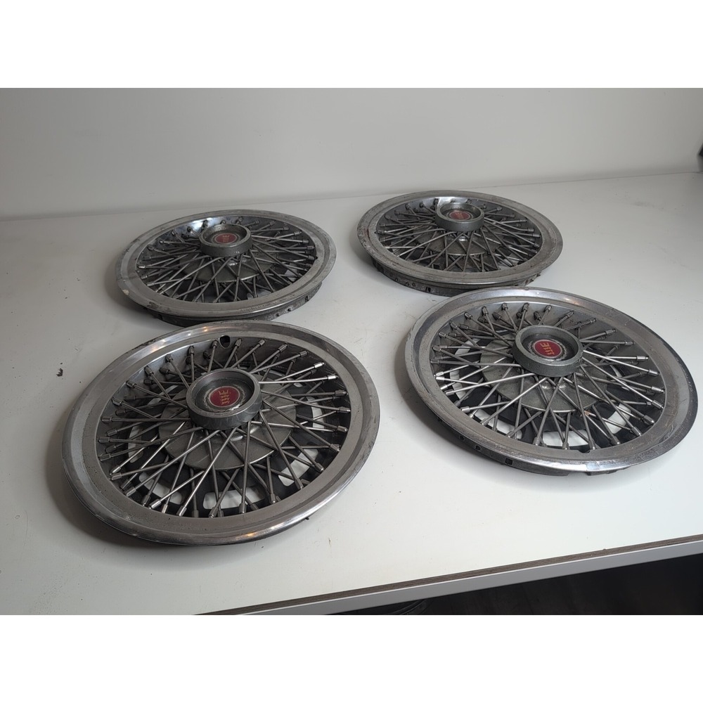 Vintage 1977-80 Ford Pinto Mercury Bobcat 13" Wire Spoke Hubcap Wheel Cover